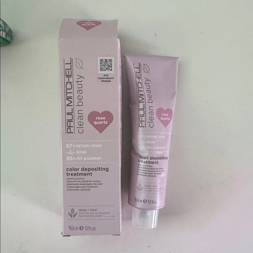 NIB Paul Mitchell Clean Beauty Color Depositing Treatment - Rose Quartz Pink